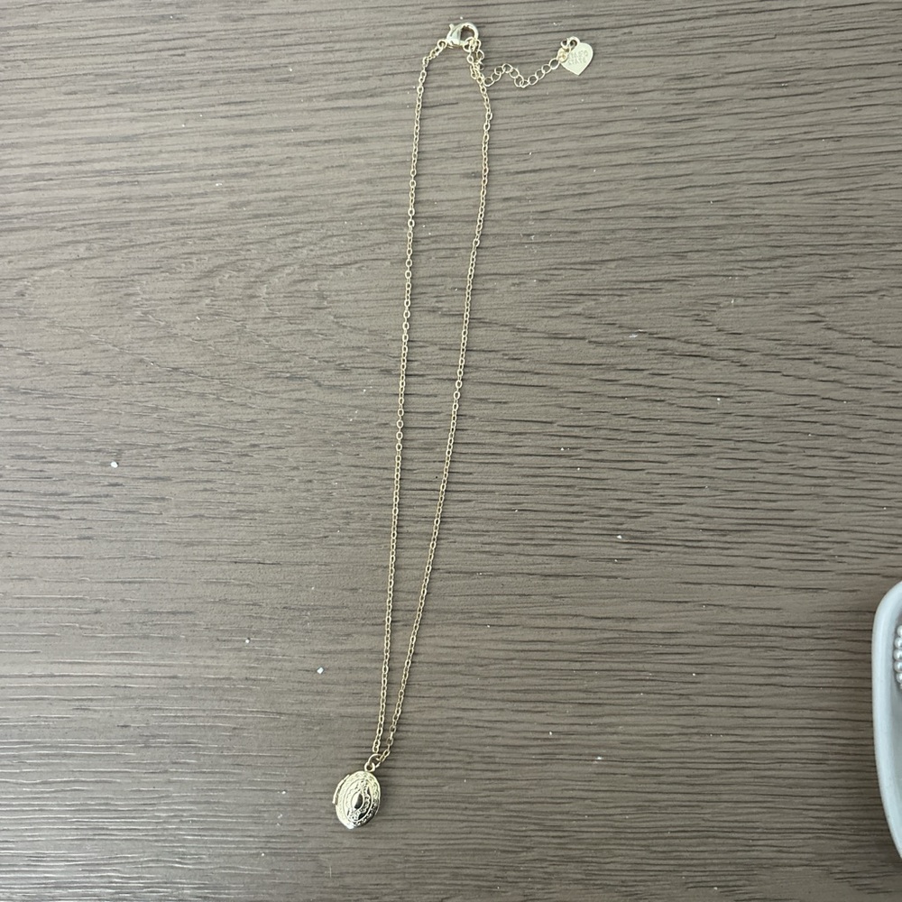 Altar'd State Gold Oval Pendant Necklace